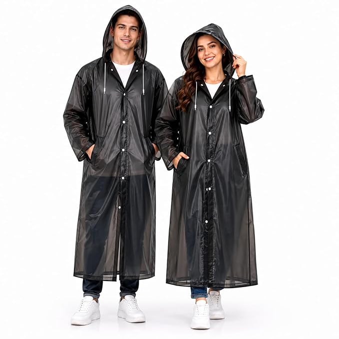 Waterproof Hooded Raincoat for Men & Women