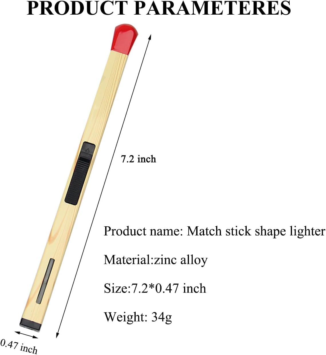Match Stick Shaped Butane Lighter