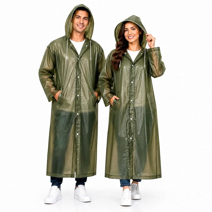 Waterproof Hooded Raincoat for Men & Women