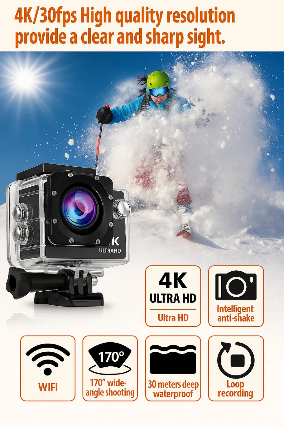 4K 30FPS Action Camera