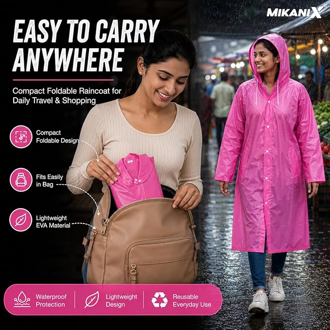 Waterproof Hooded Raincoat for Men & Women