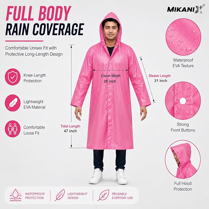 Waterproof Hooded Raincoat for Men & Women